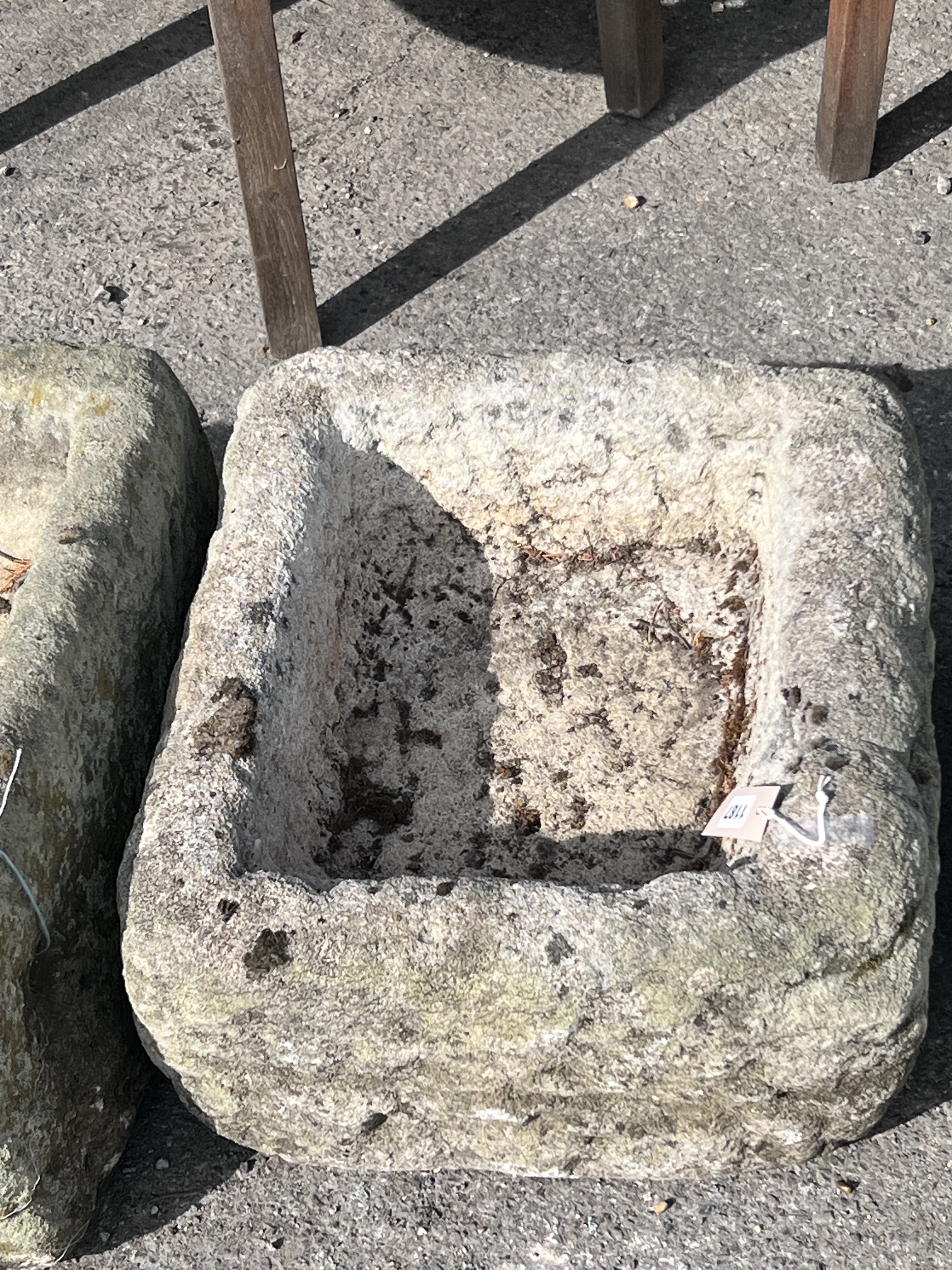 A Cornish granite trough, length 52cm, height 46cm